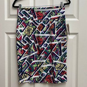 Stained Glass LuLaRoe Floral Cassie Pencil Skirt